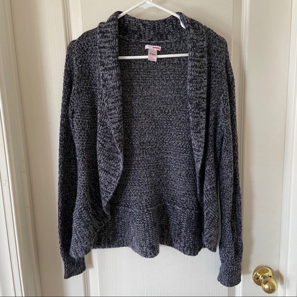 Grey and Black Knit Cardigan/ Sweater